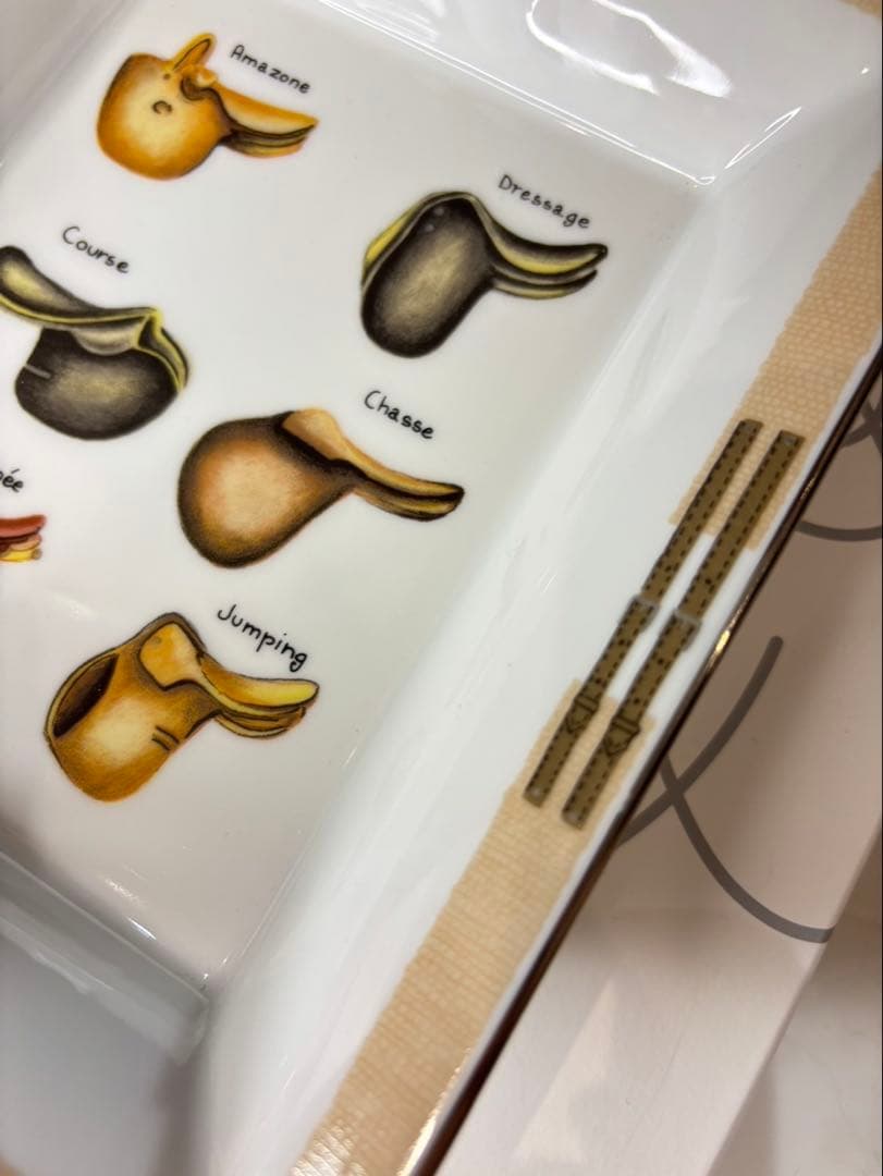 エルメス　馬具デザイン　陶器灰皿　小物入れ