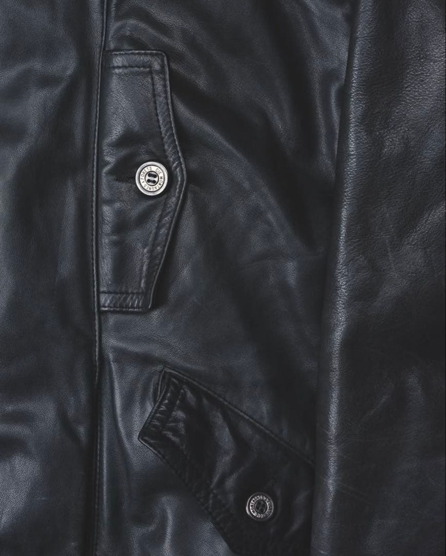 マリテフランソワジルボー　レザー　フード　ブルゾン