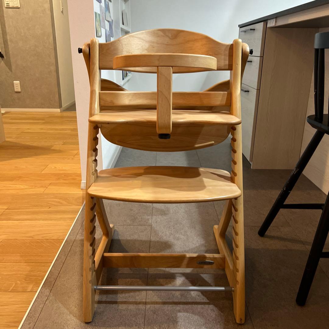 大和屋　すくすくチェアプラス　テーブル＆ガード付　ナチュラル