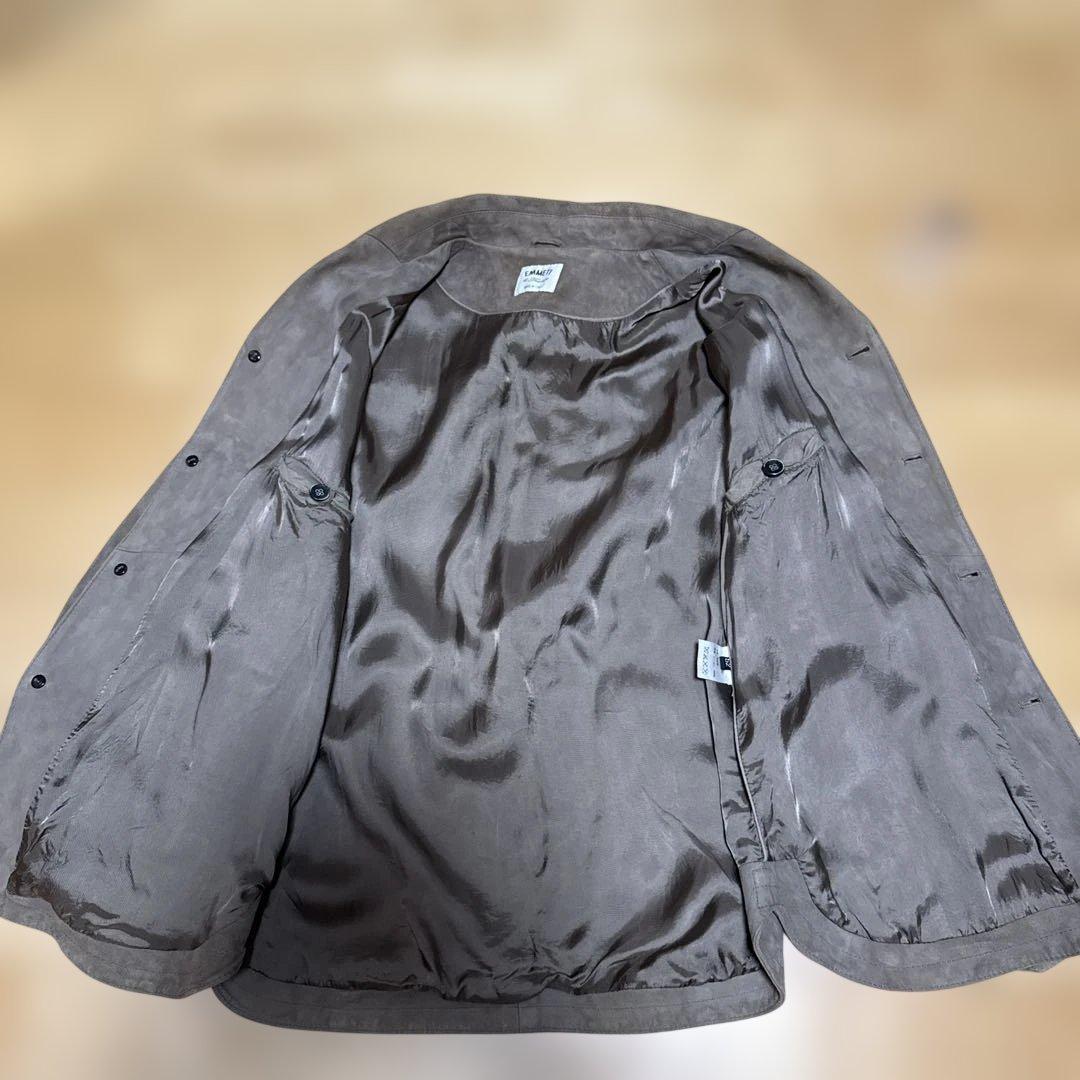 T*E様 EMMETI スエード シャツジャケット　グレージュ　やぎ革　サイズ5