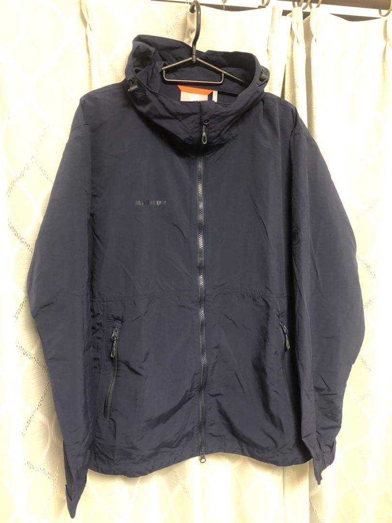 マムート　ハイキングWBフーデットジャケット　アジアXLサイズ ネイビー　美品！