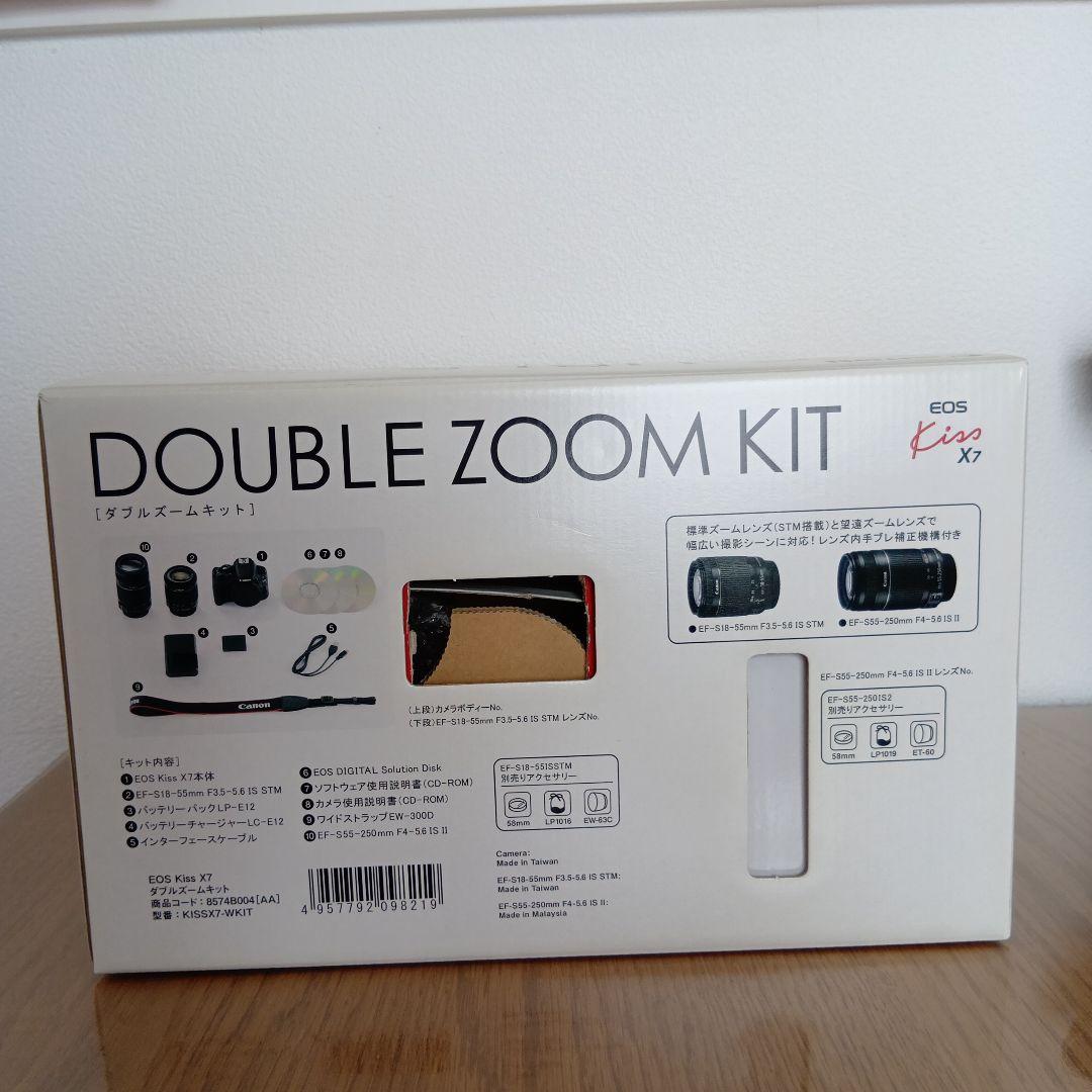 美品CanonEOSkissX7ダブルズームキットdiagnlニンジャストラップ