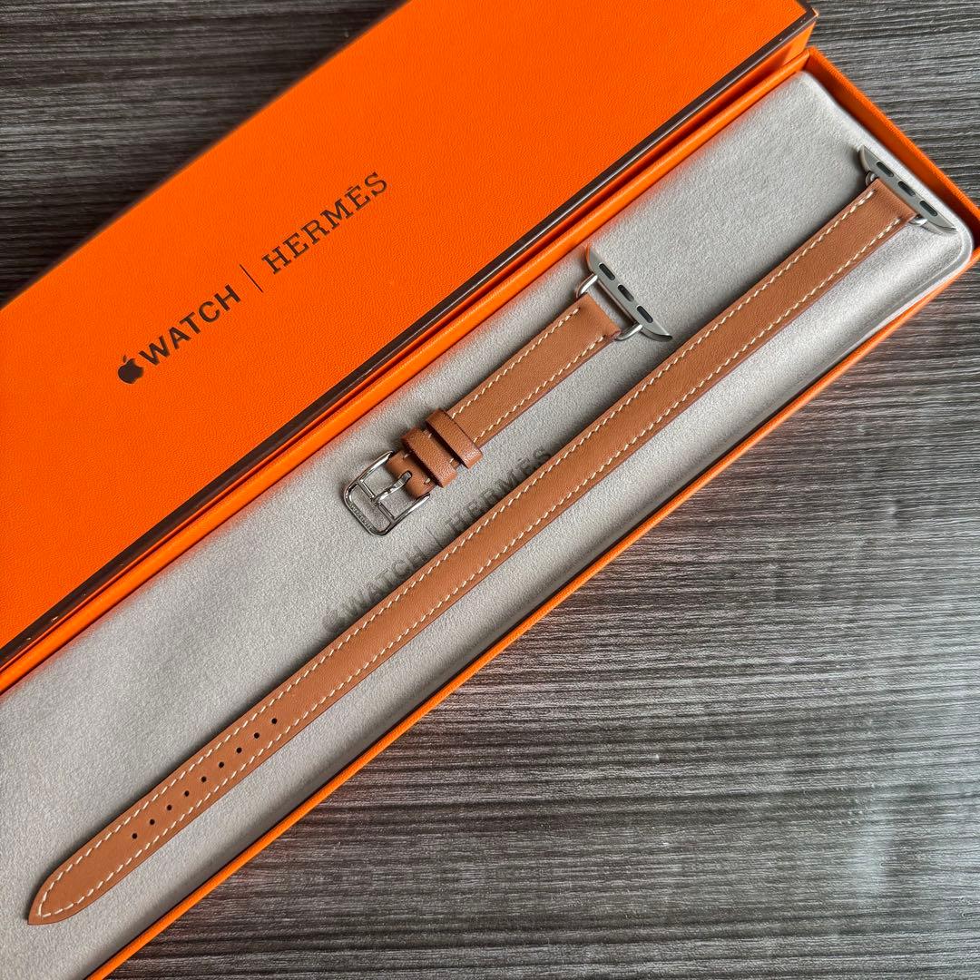 2855 Apple Watch エルメス　ゴールド　ドゥブルトゥール　二重