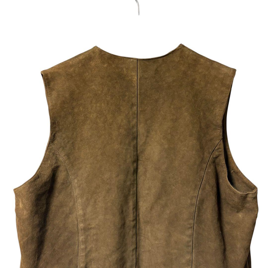 Sunagawa【希少】90sユーロ古着スエードレザーベストアラベスク刺繍