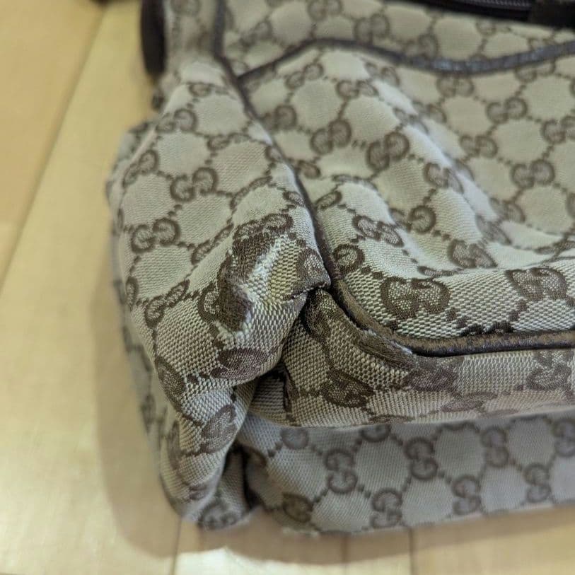 値下げ♪ GUCCI　マザーズバッグ　ショルダーバッグ　GG キャンバス