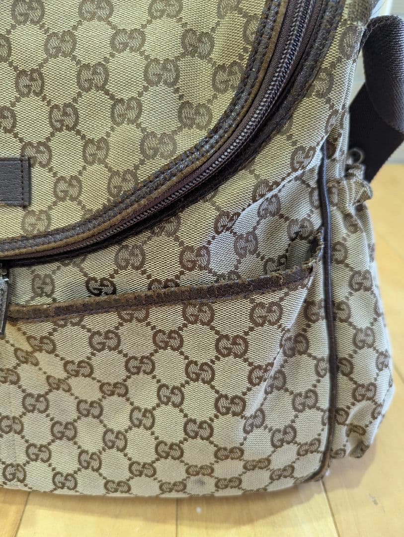 値下げ♪ GUCCI　マザーズバッグ　ショルダーバッグ　GG キャンバス