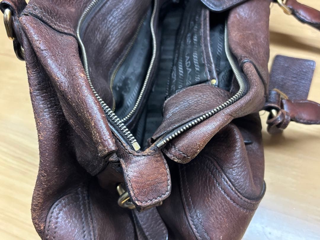 PRADA バンドバッグ ブラウン ショルダーバッグ