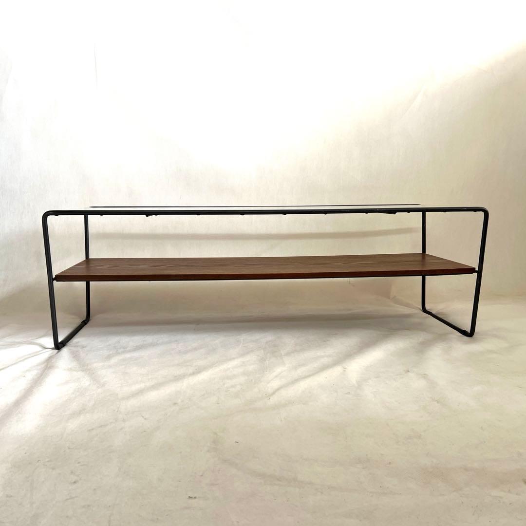 アデペシュ・ソコフ・アイアンガラステーブル・120cm