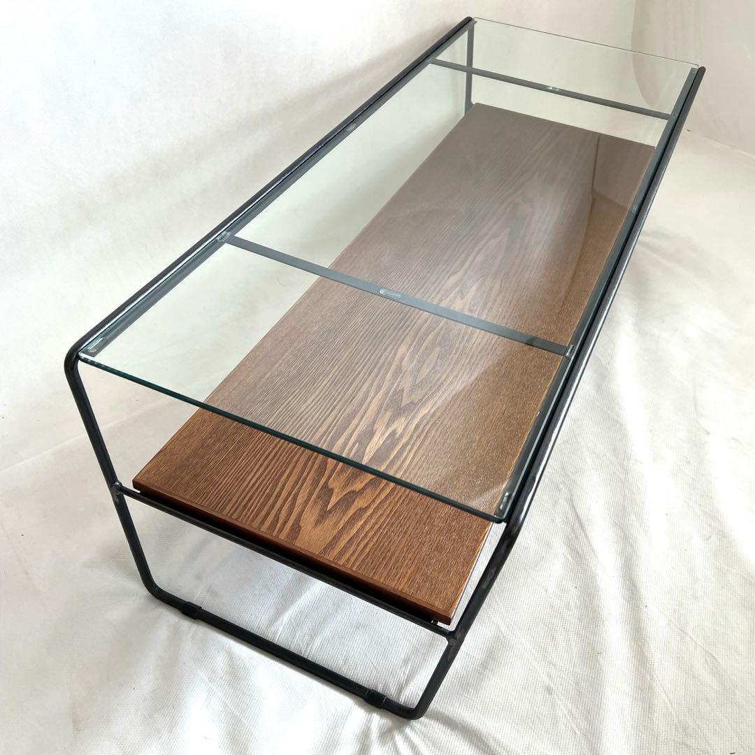 アデペシュ・ソコフ・アイアンガラステーブル・120cm