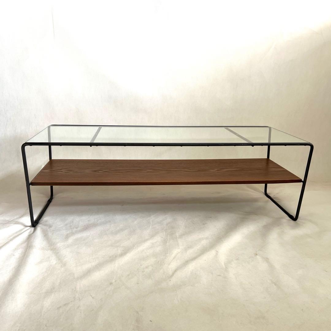 アデペシュ・ソコフ・アイアンガラステーブル・120cm