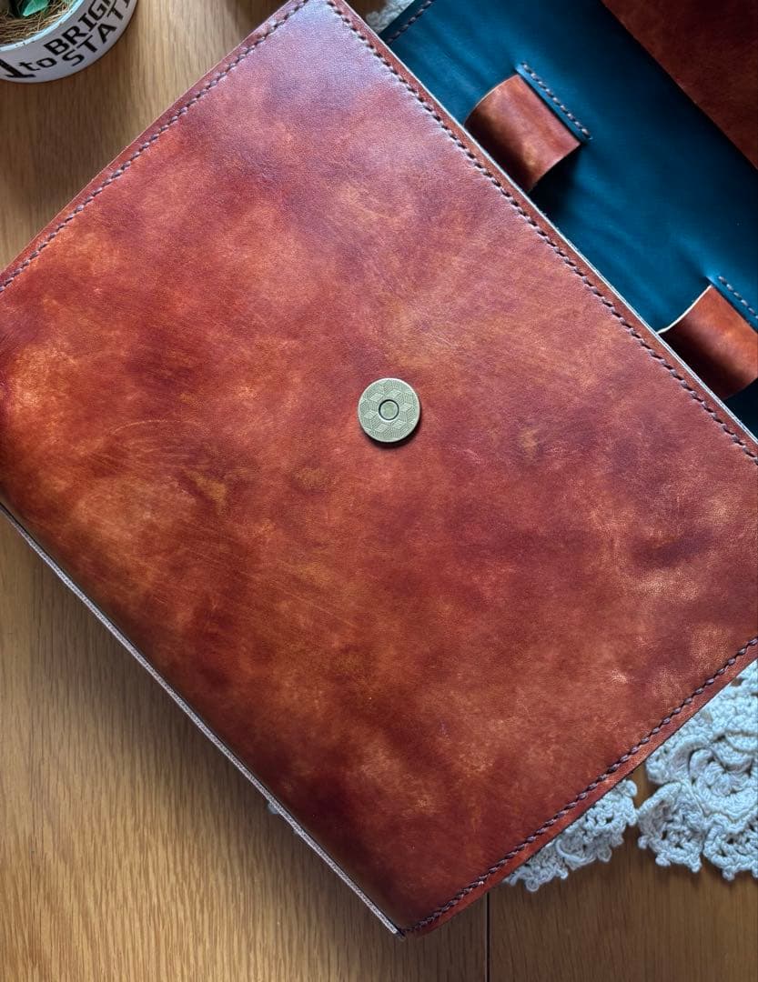 ご確認用　ハラコ　カウ柄　システム手帳　A5 牛革　本革　レザー