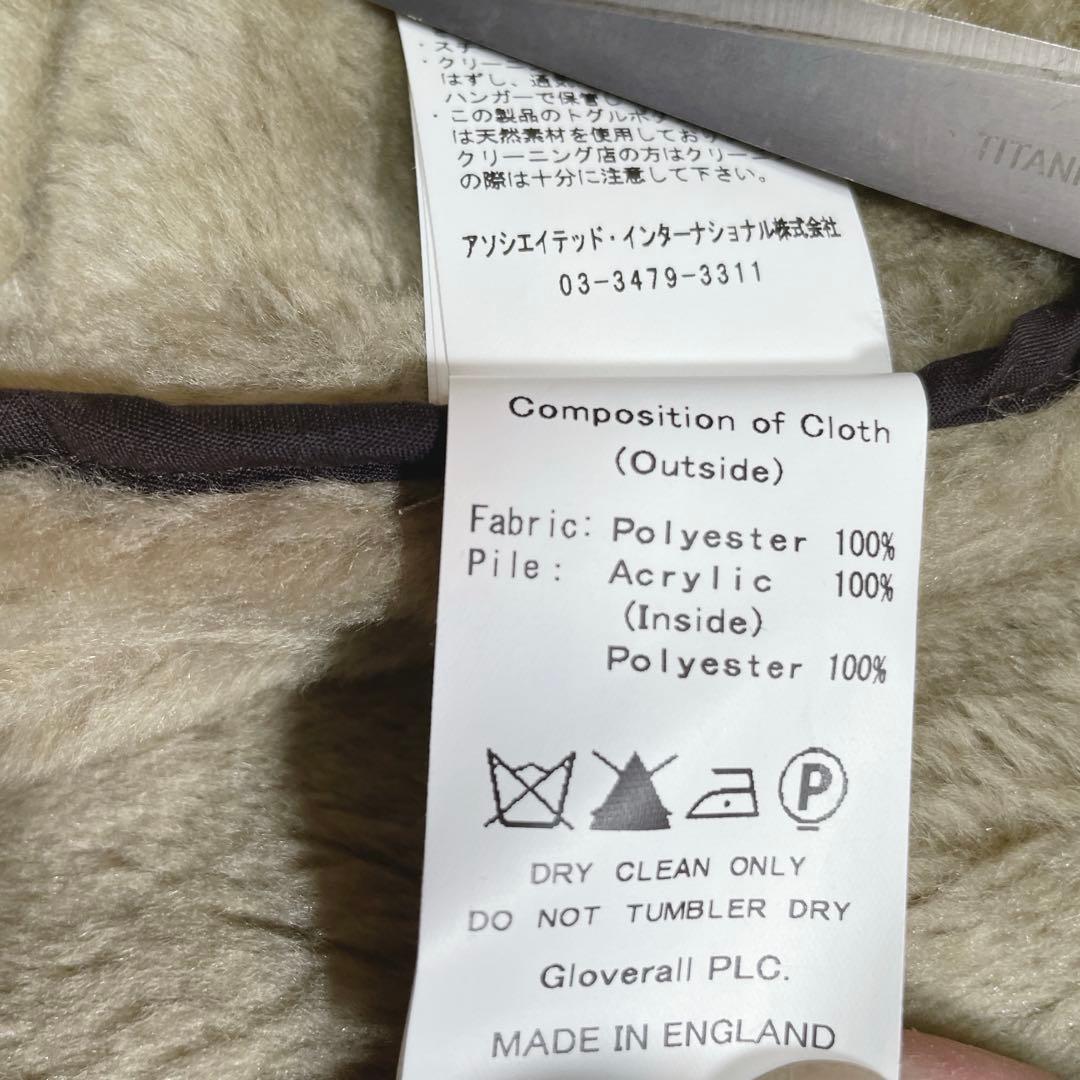 新品　グローバーオール×ナノユニバース　フェイクムートンダッフル　ホワイト　M