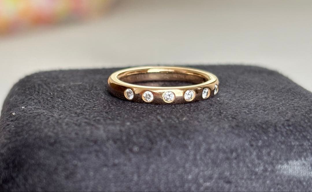 ティファニー　スタッキングバンドリング　エイトダイヤモンド　RG k18