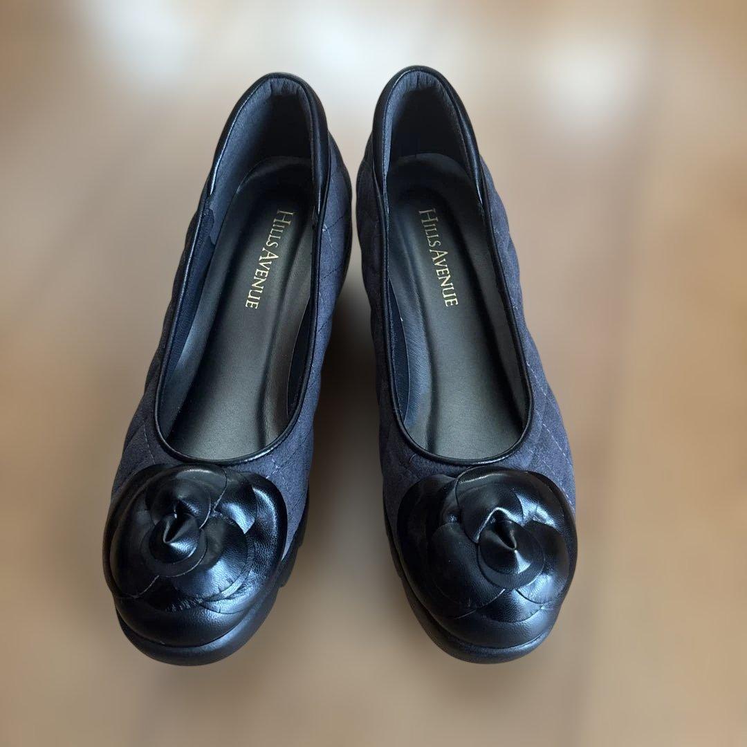 HILLS AVENUE キルティングパンプス グレー