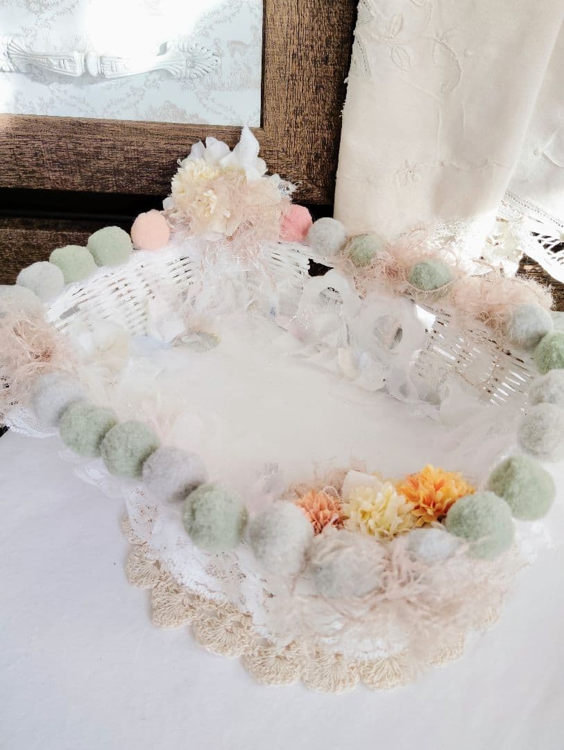 子猫ベビー♡三つ子ちゃん♡カゴセット♡アートドール♡ぬいぐるみ♡