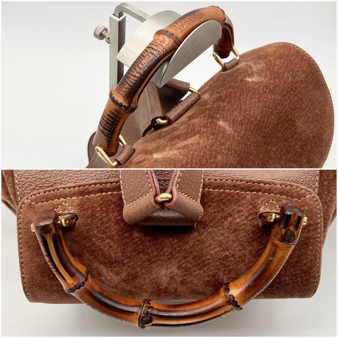 GUCCI グッチ スエード バンブー リュック バックパック ブラウン