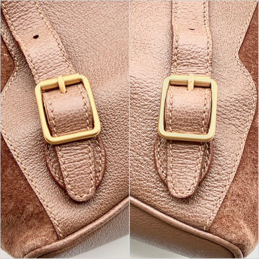 GUCCI グッチ スエード バンブー リュック バックパック ブラウン