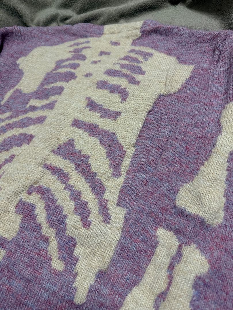 未使用 セーター カーディガン 骨格 スカル 日本スカジャン unisex 美品