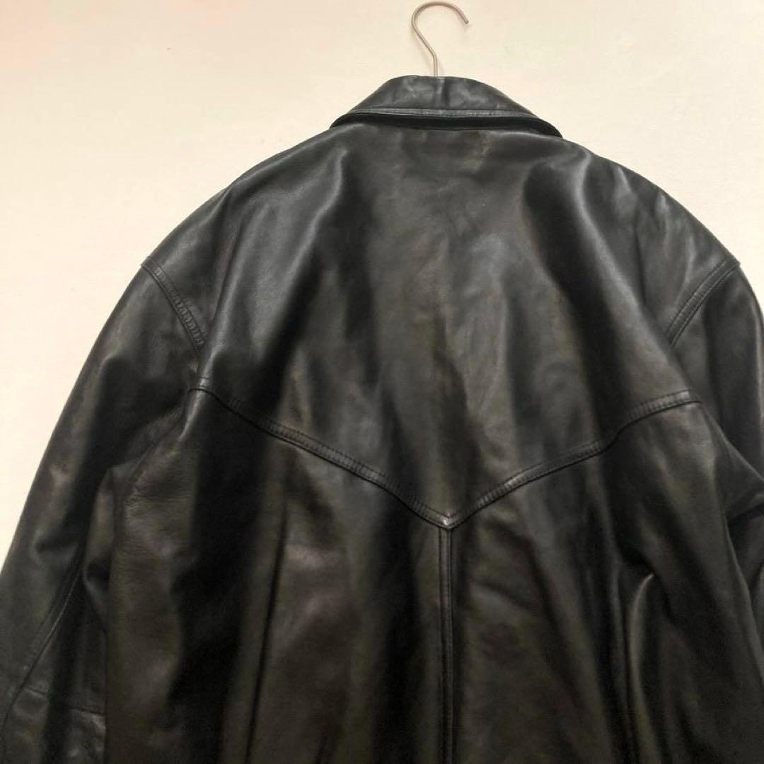 【RAYA】LIBERTE’ TEMPS 短丈レザージャケット 黒 L