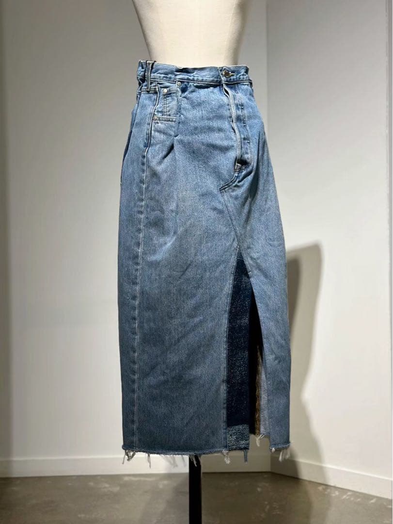 QUIITO キイト/25ss定価3.6万 リメイク デニムスカート 36 美品