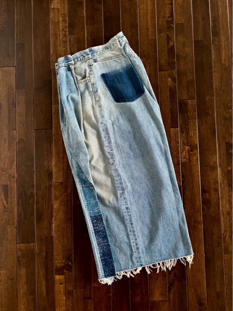 QUIITO キイト/25ss定価3.6万 リメイク デニムスカート 36 美品