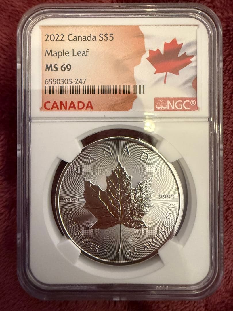 銀貨 2022  Maple Leaf MS69