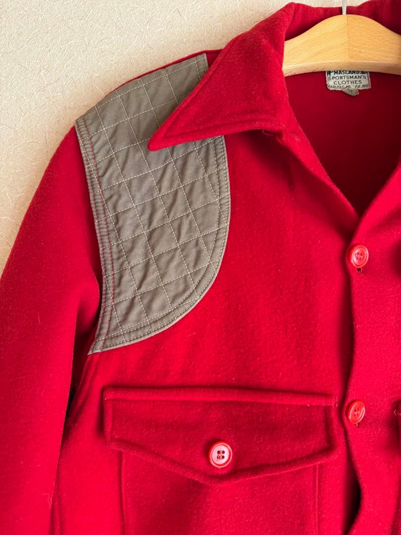 1950年代　ハンティングジャケット　Masland ウールジャケット 赤
