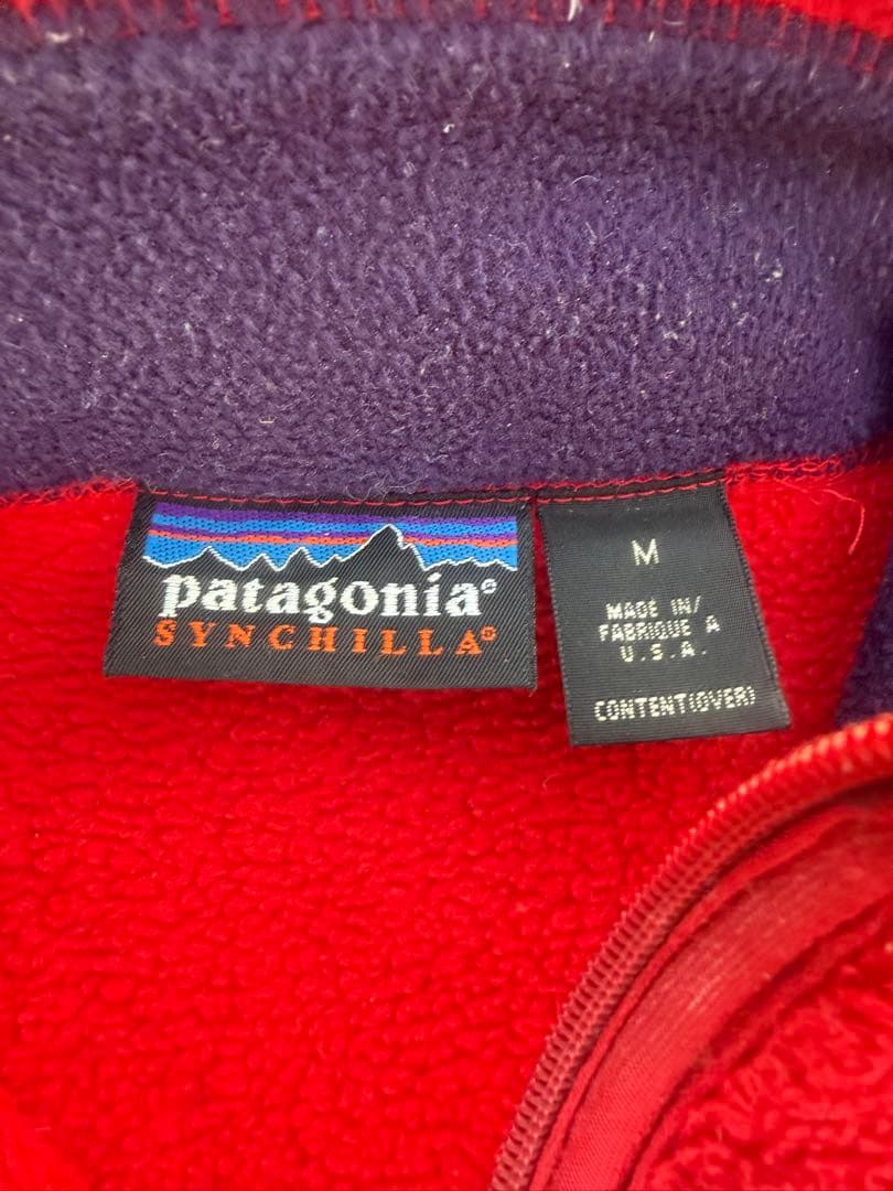 【超人気】Patagonia Synchilla usa製 ベスト M レッド