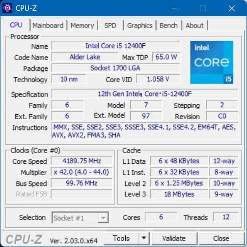 Intel Core i5-12400F & DeepCool AK400セット