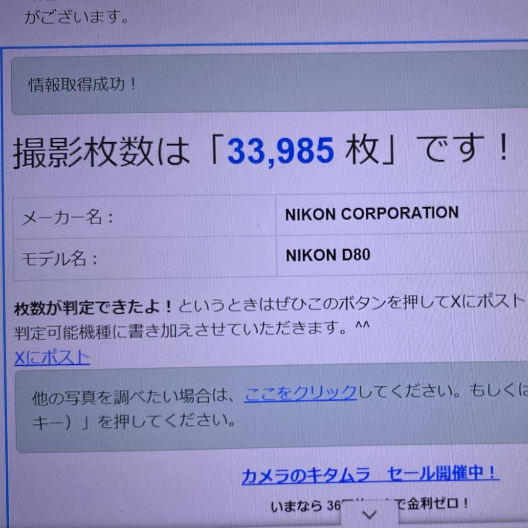 動作良好☆Nikon D80 + 純正レンズ✖️2 ☆不具合対策済☆