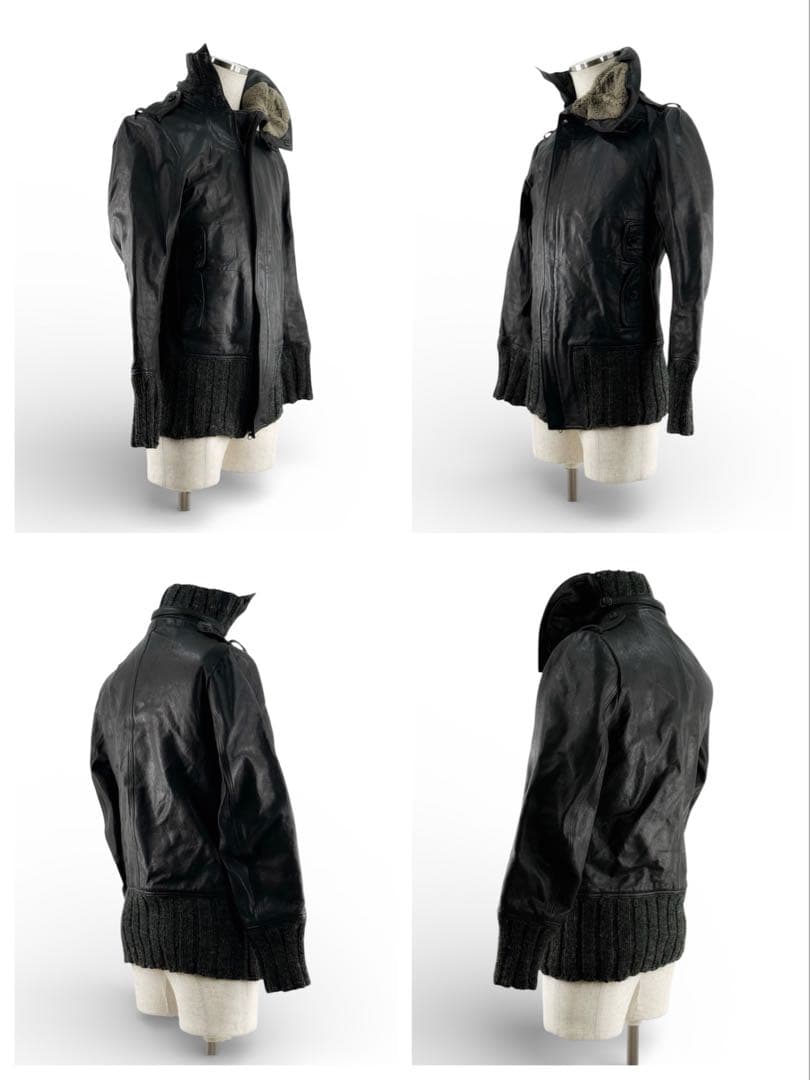 シェアスピリット sharesprit ガスマスク付きレザージャケット 革ジャン