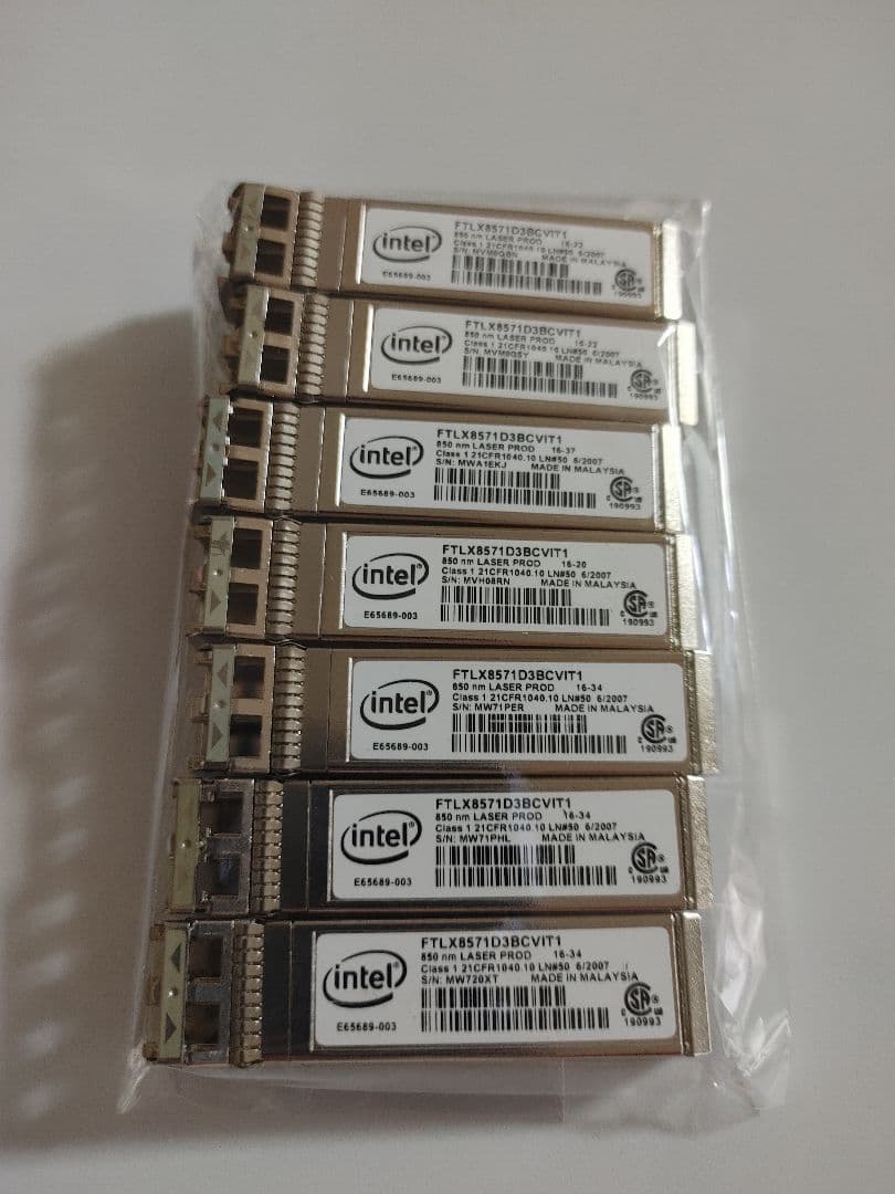 【7個セット】Intel純正 SFP+モジュール FTLX8571D3BCVIT