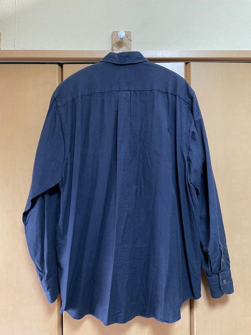 comoli シャツ　 ネイビー コットン100 サイズ1