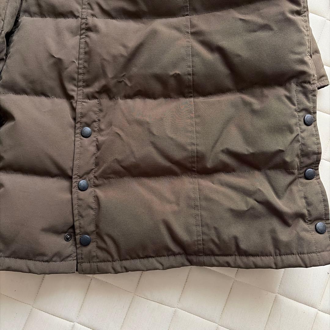 美品　カナダグース ダウンコート S カーキ コヨーテファー カナダ製 正規品