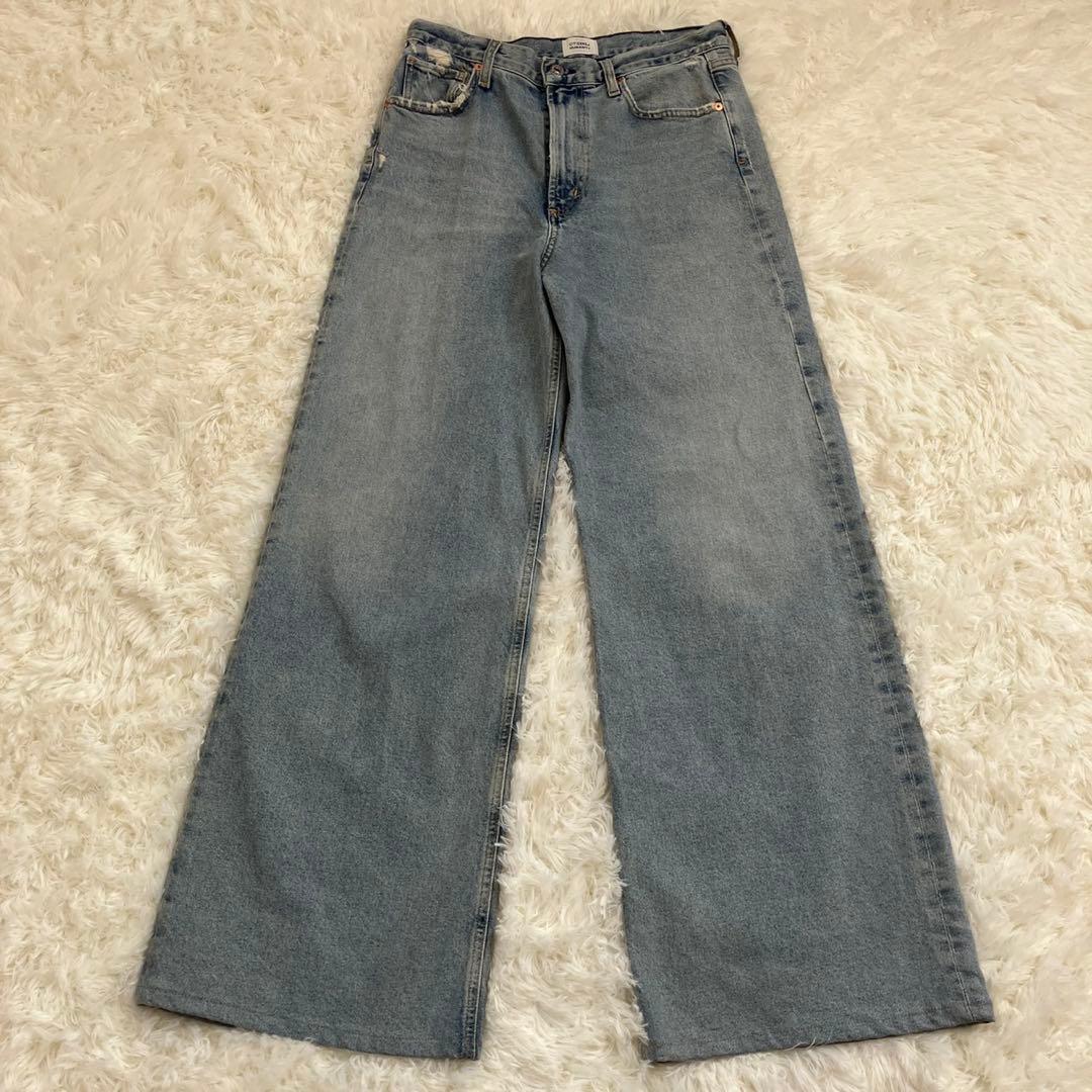 CITIZENS OF HUMANITY デニム 27 ワイドバギー ダメージ