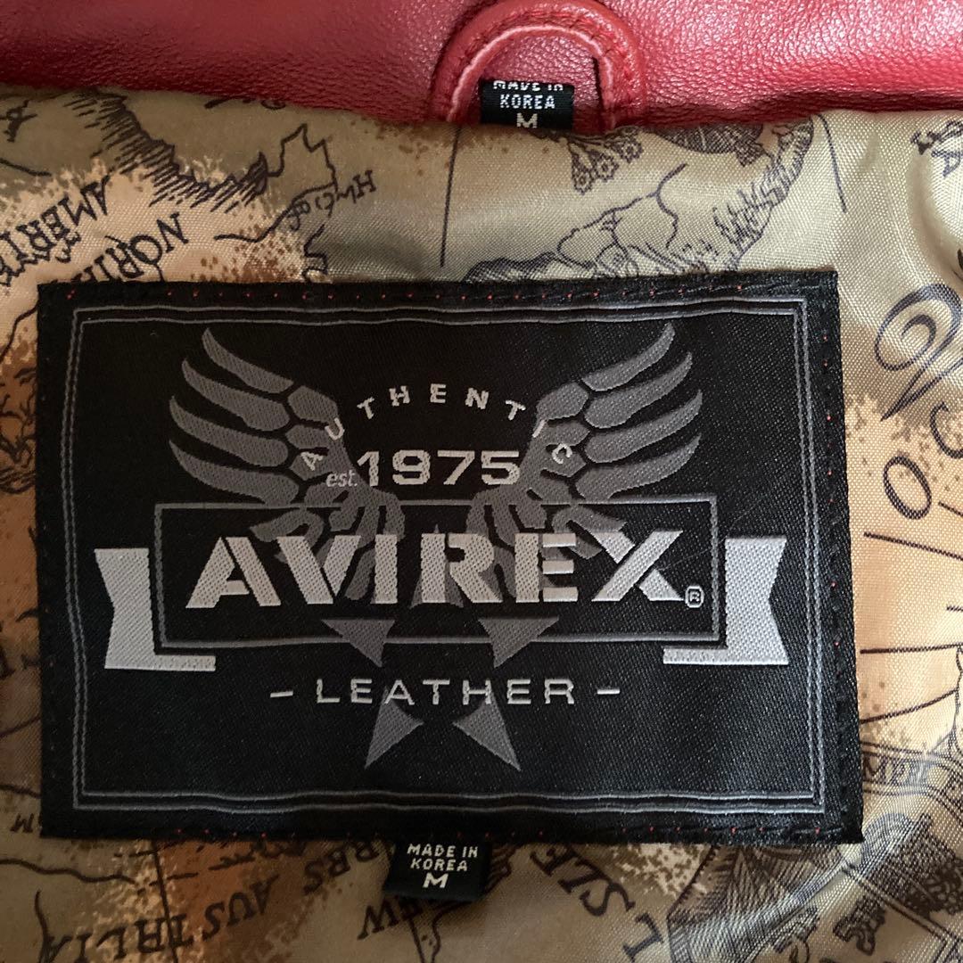 極美品・希少モデル　AVIREX シグネチャーバーシティジャケット　M 赤