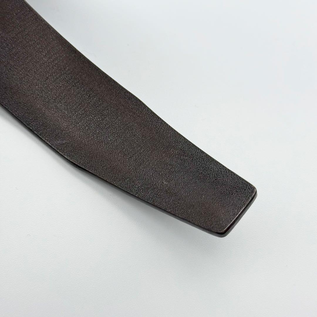 ✨良品✨PRADA ベルト シルバー金具 ビジネス 紳士 ブラック 純正ベルト