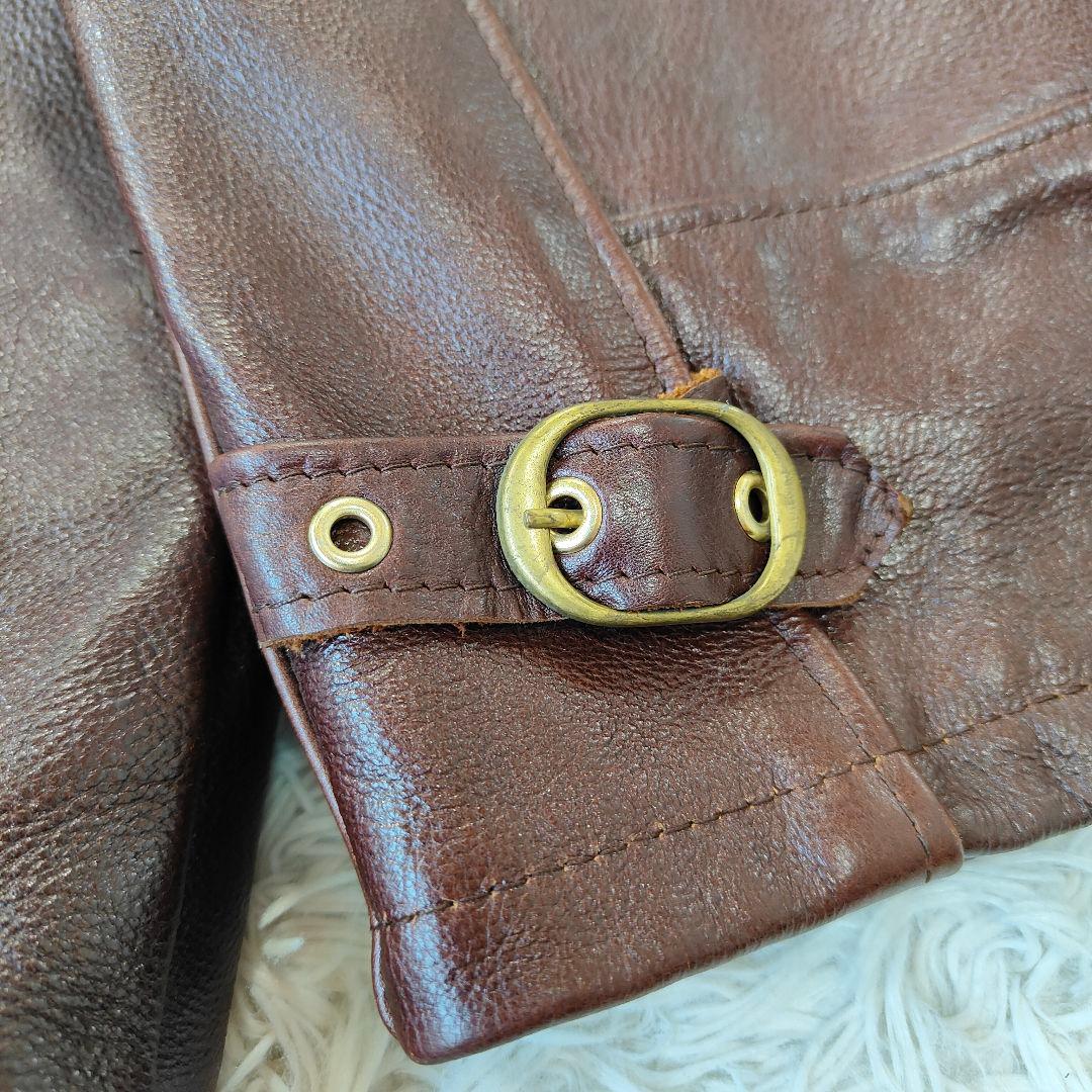 良品　schott　ボアライナー付きライダース　大きいサイズ　L　茶