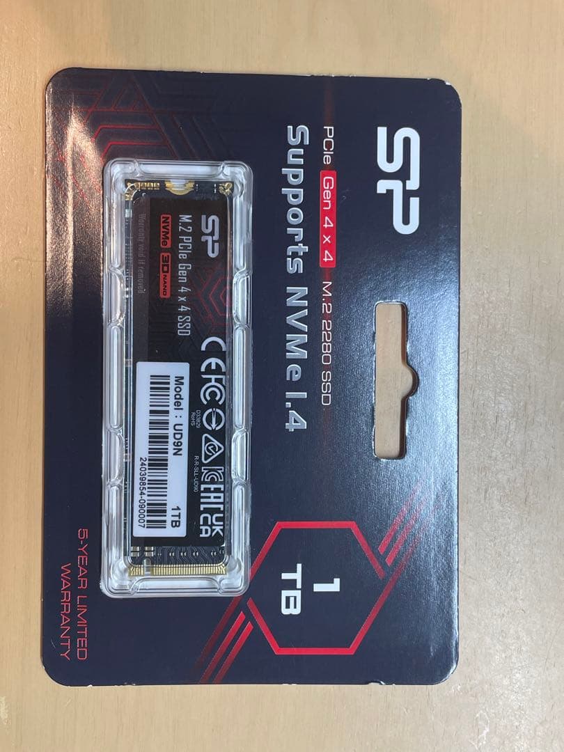 【新品】シリコンパワー SSD 1TB M.2 2280 Gen4x4 UD90