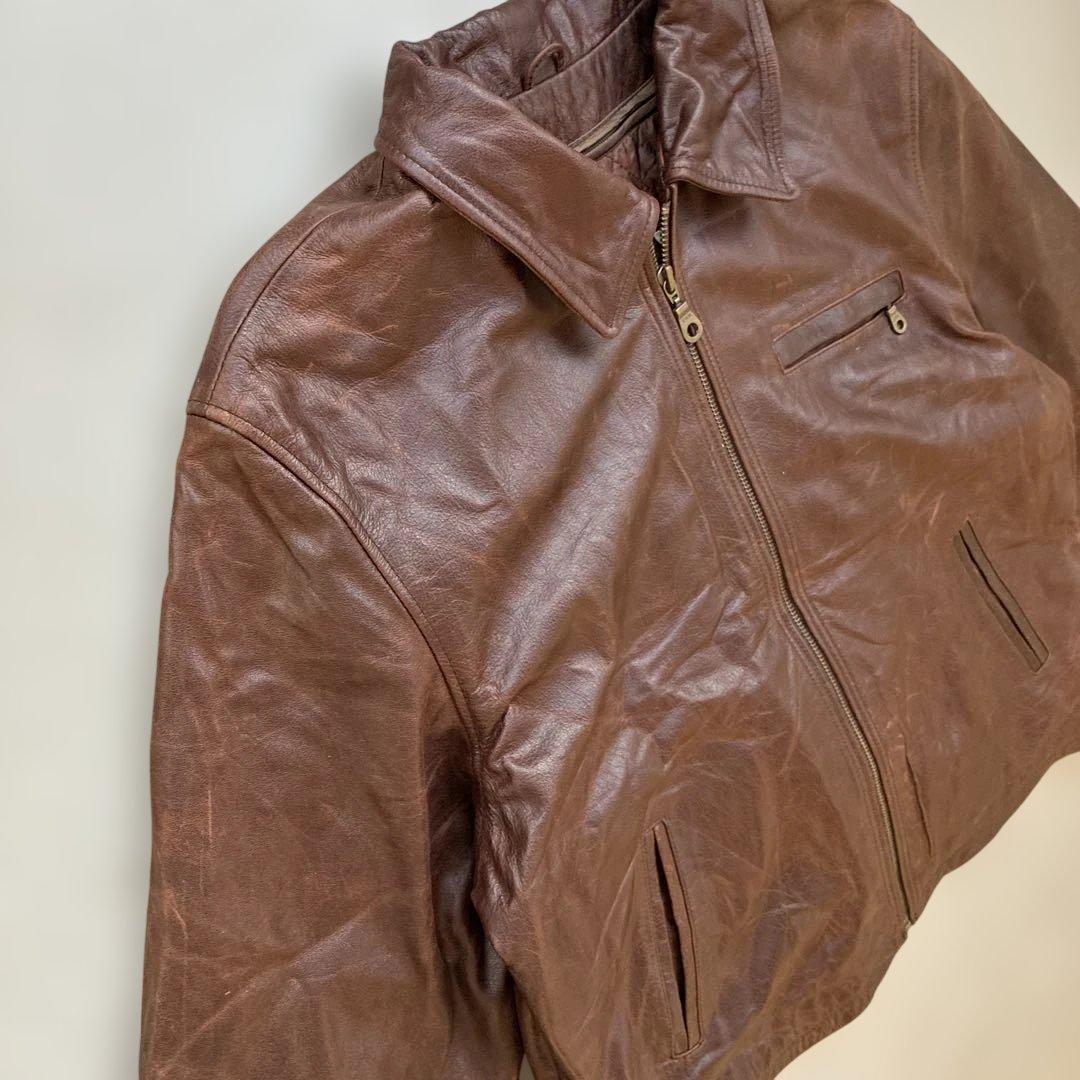 本革レザージャケット　茶色ブラウン　wilsonsウィルソンズ　a-2 牛革