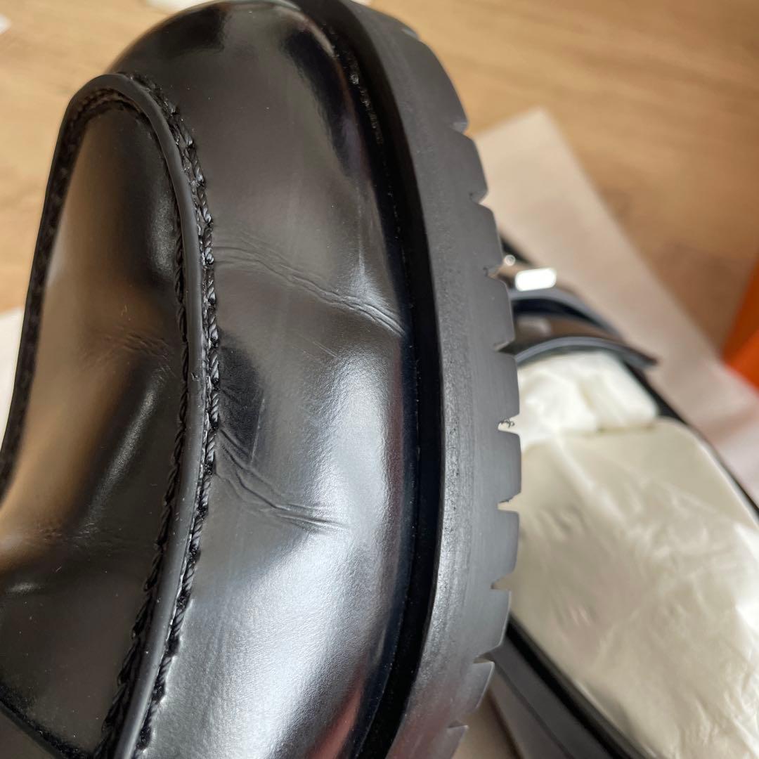 me　美品エルメス　ローファー フォーブル　36.5センチ　モカシン　厚底