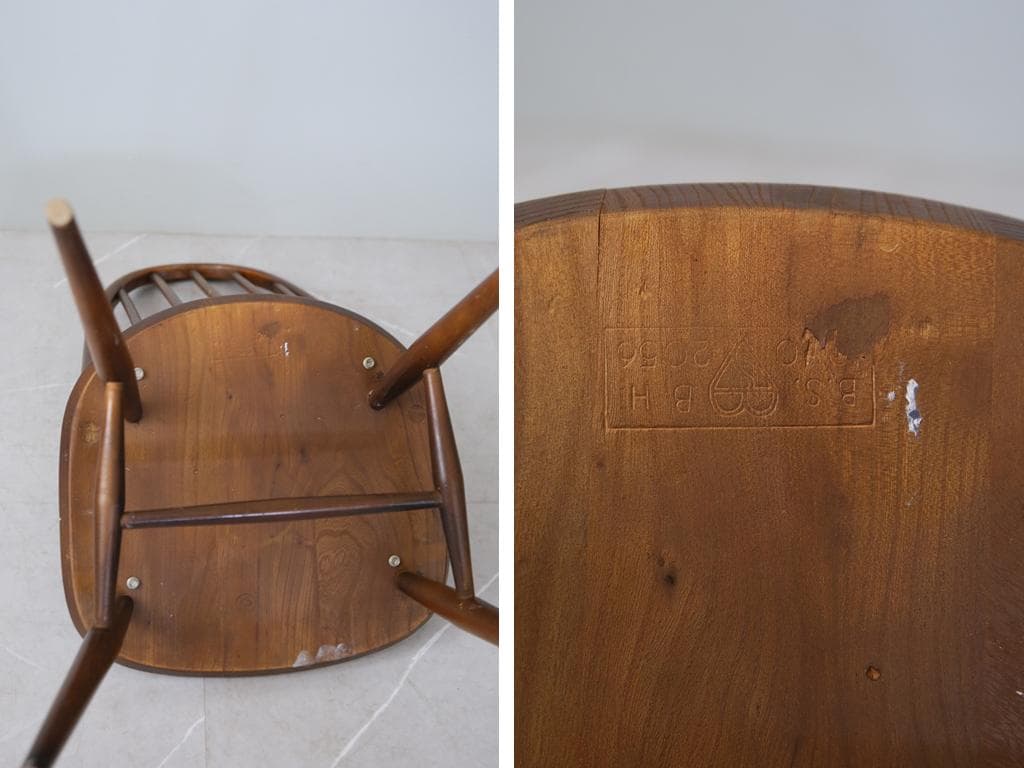 英国アンティークアーコールクエーカーチェア/ダイニングイス(89-115-1)