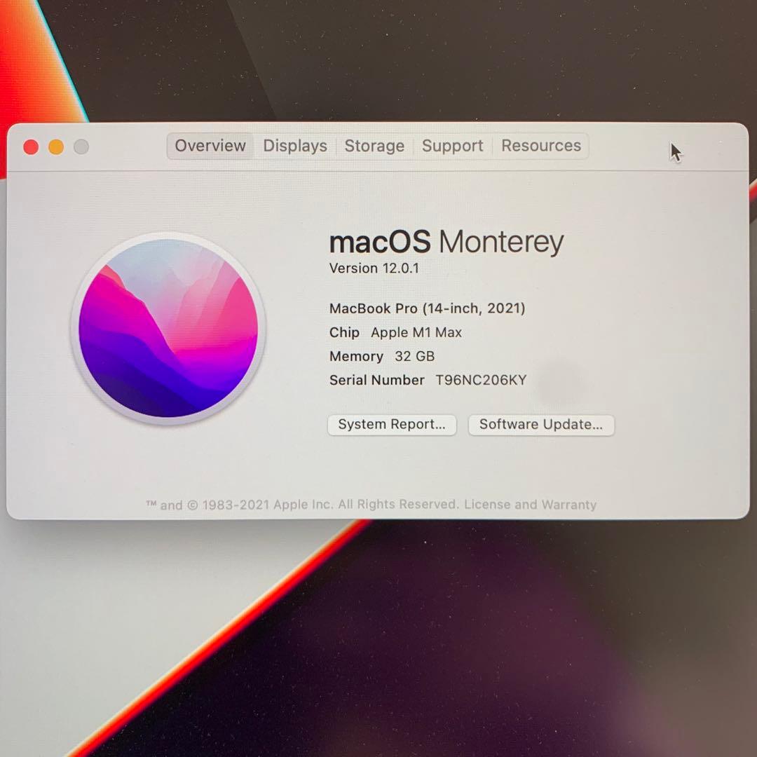 MacBookPro 14インチ M1Max 32g 2tb 本体のみ　ジヤンク