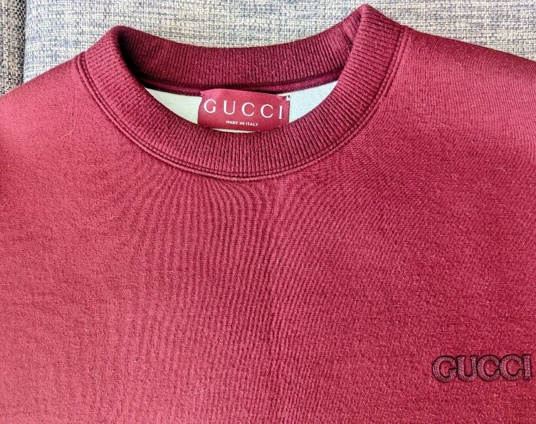 グッチ/GUCCI クルーネック スウェット M バーガンディ