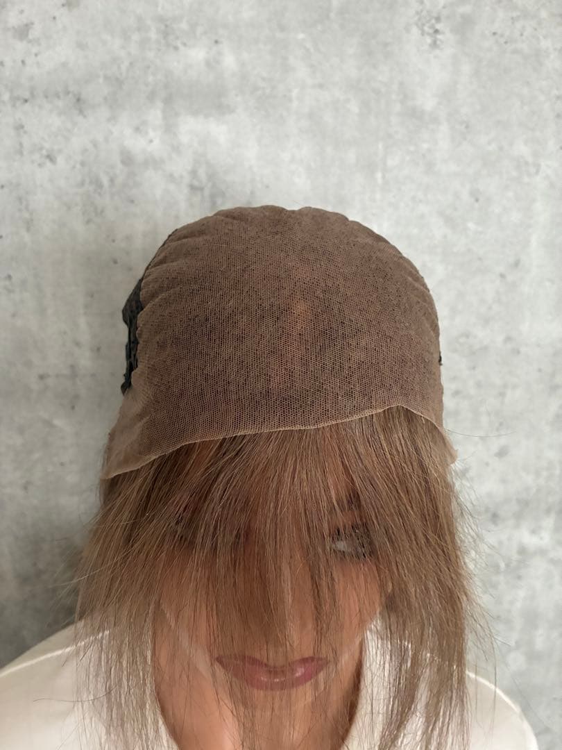 中古｜人毛100％フルウィッグ｜アッシュブラウン｜巻き髪・アレンジ向け