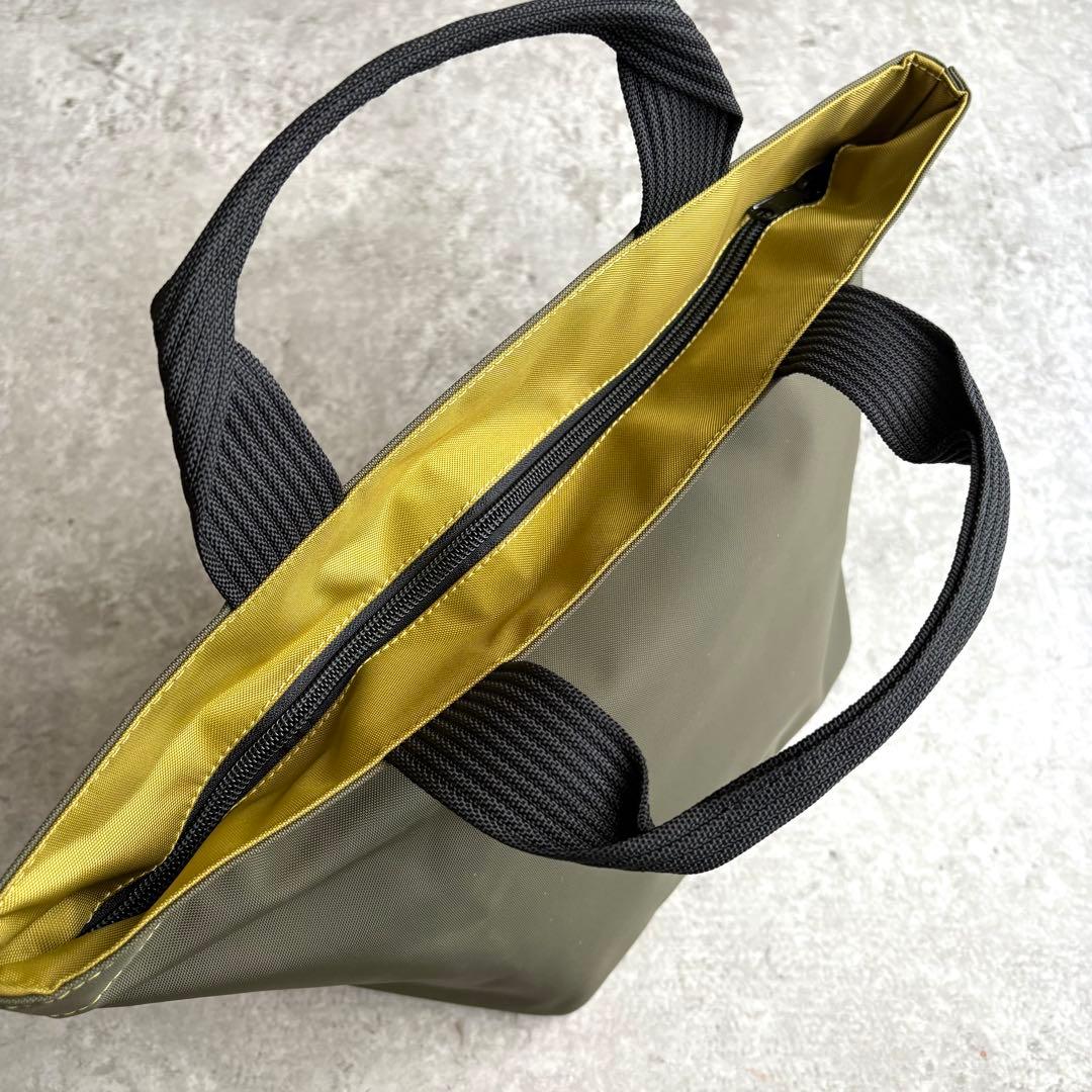 【マヤコバ様】エルベシャプリエ 舟型 トート ハンドバッグ 1027N カーキ