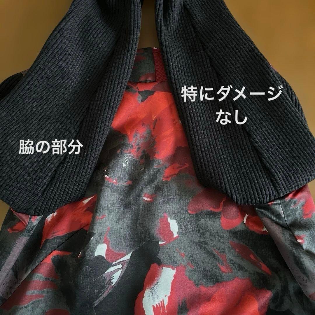 ADORE プルオーバーブラウス　トップス　異素材　光沢花柄プリント＋ニット