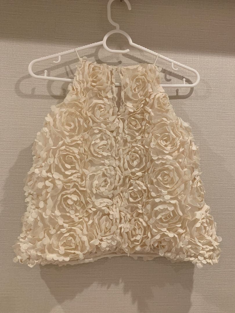 今季完売 eimyistoire フラワーモチーフアメスリ トップス　アイボリー