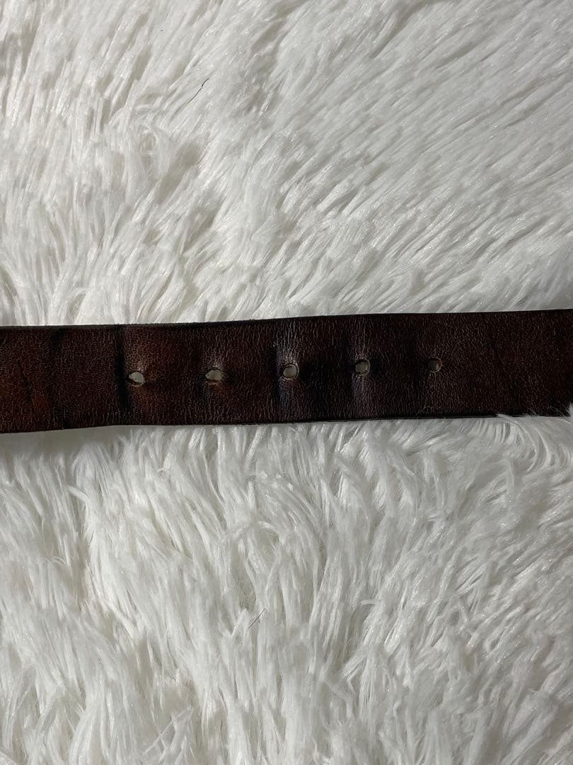 希少　Levi’s リーバイス ベルト USA製 本革 レザー 真鍮バックル