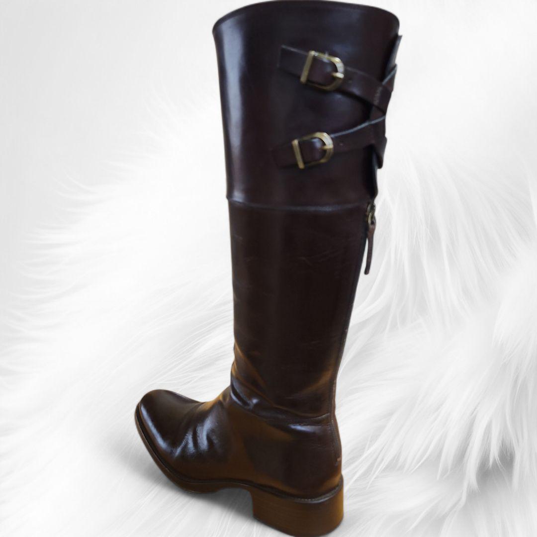 SARTOREサルトル ロングブーツ ジョッキーダークブラウン 351/2 箱付